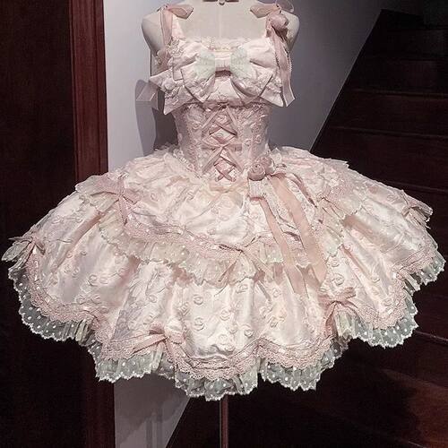 繁花序曲Lolita原创jsk洋装日常连衣裙吊带公主洛丽塔