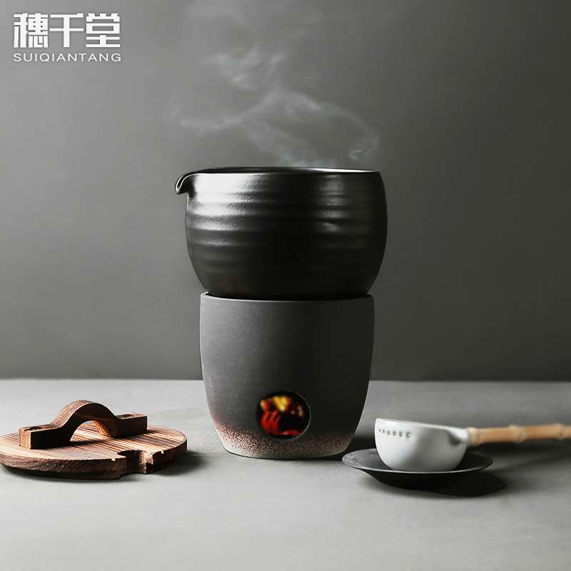 穗千堂 日式复古禅意过滤内胆煮茶器 陶瓷 电陶炉炭炉温酒煮茶碗