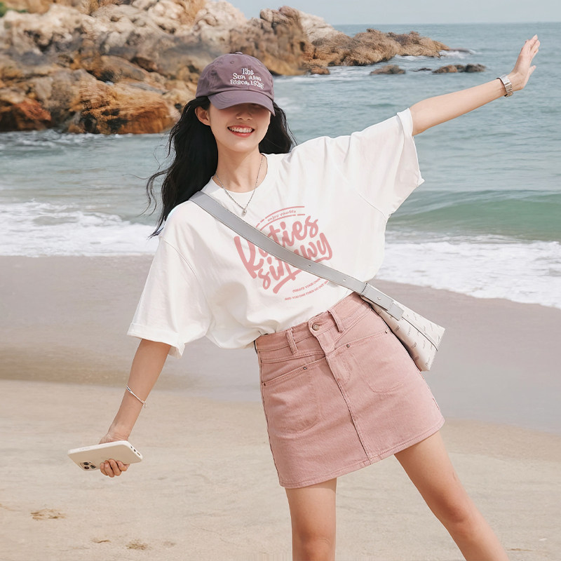 t恤上衣女2024新款爆款夏季白色纯棉宽松短袖今年流行漂亮小衫