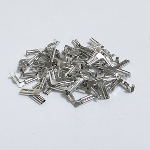 母M头插拔式 铜接插件 冷压接线端子 弯头端子 2.8旗型插簧