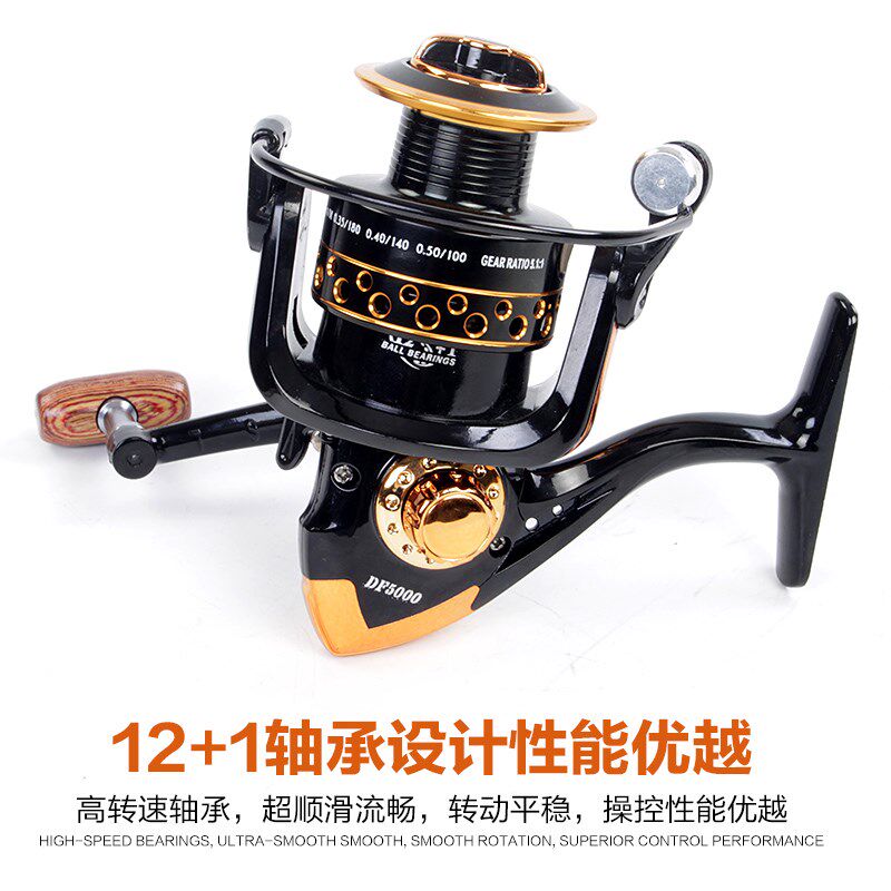 全金属纺车轮渔轮鱼线轮路亚远投筏钓抛竿海杆微物水滴轮前打鱼轮