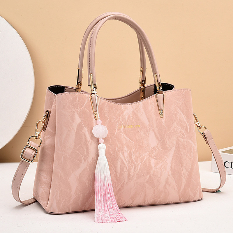 包包喜宴女新婚包大容量高级感2024新款斜挎包 新中式粉色手提包