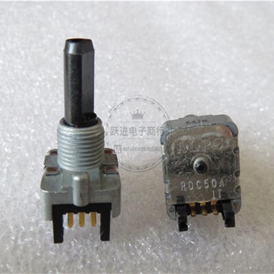 647N日本ALPS电阻式位置传感器RDC50A高寿命10K旋转320度轴长20MM