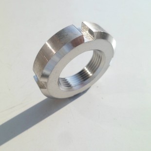 1.5 开槽螺帽M22M24M25M26M27M28M30M32 304不锈钢圆螺母 GB812