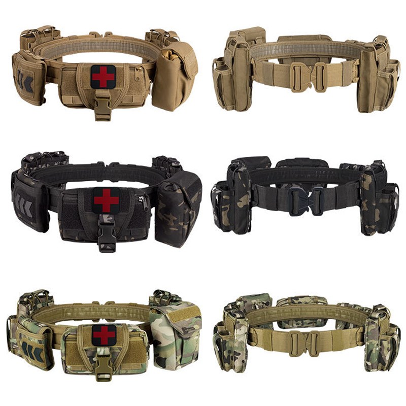 野战CS下场腰封六件套装 浪人腰封+附件包六件套装多功能通勤装备