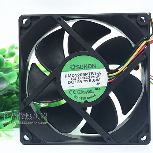 原装SUNON 9025 PMD1209PTB1-A DC12V 9cm 4针pwm温控CPU机箱风扇