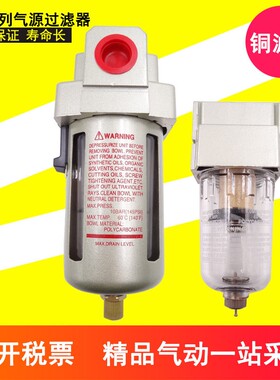 QSL气源处理器AF4000-04D/3000-03D空气过滤5000-06D-10D油水分离