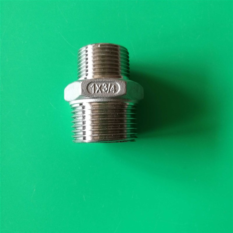 变径外丝304不锈钢异径接头对丝4分变6分1寸直接六角直通内接外丝