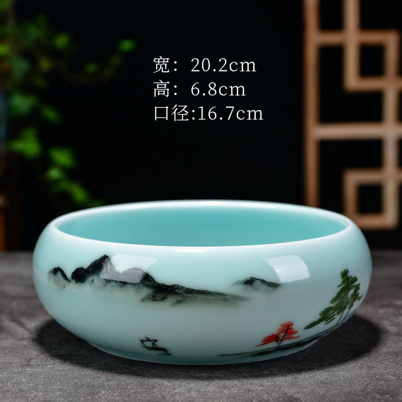 铜钱草花盆陶瓷清仓水仙睡莲碗莲荷花水培容器多肉特大号盆栽