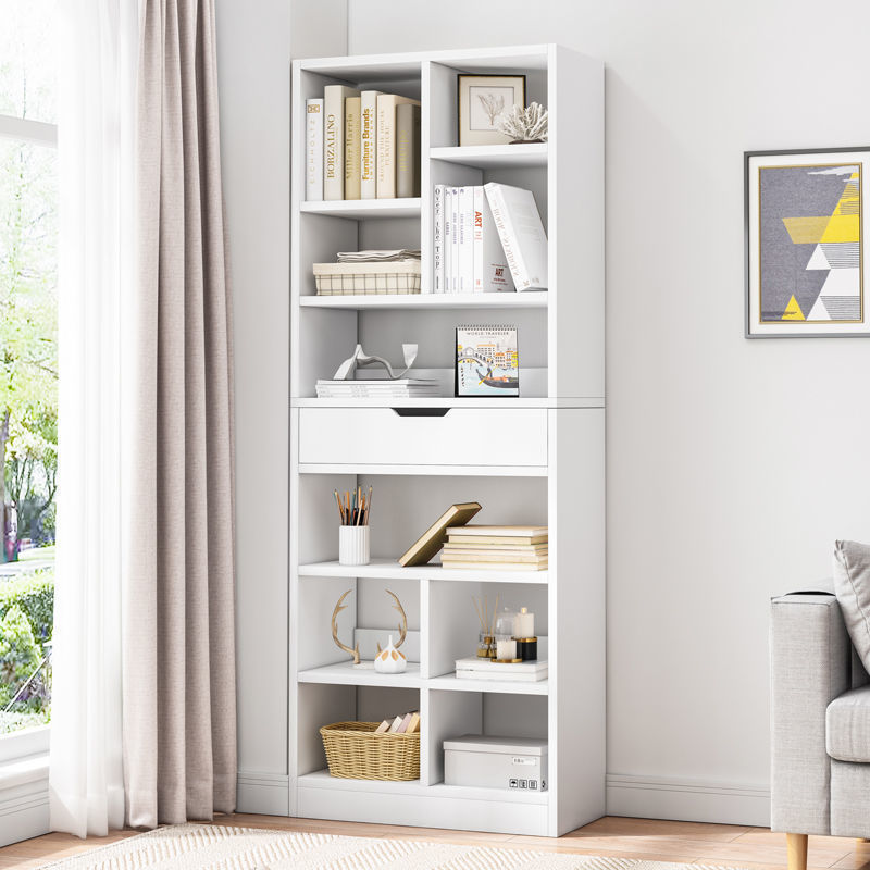 置物架落地多层简易书架书柜客厅书房卧室储物柜经济型宿舍收纳架