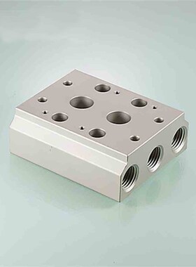 电磁阀底座 3V 4V210-08 110 3130M汇流板/阀板 2位-20位全规格