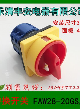 乐清丰安电器 万能转换开关 FAW28-20GS/2 转换开关