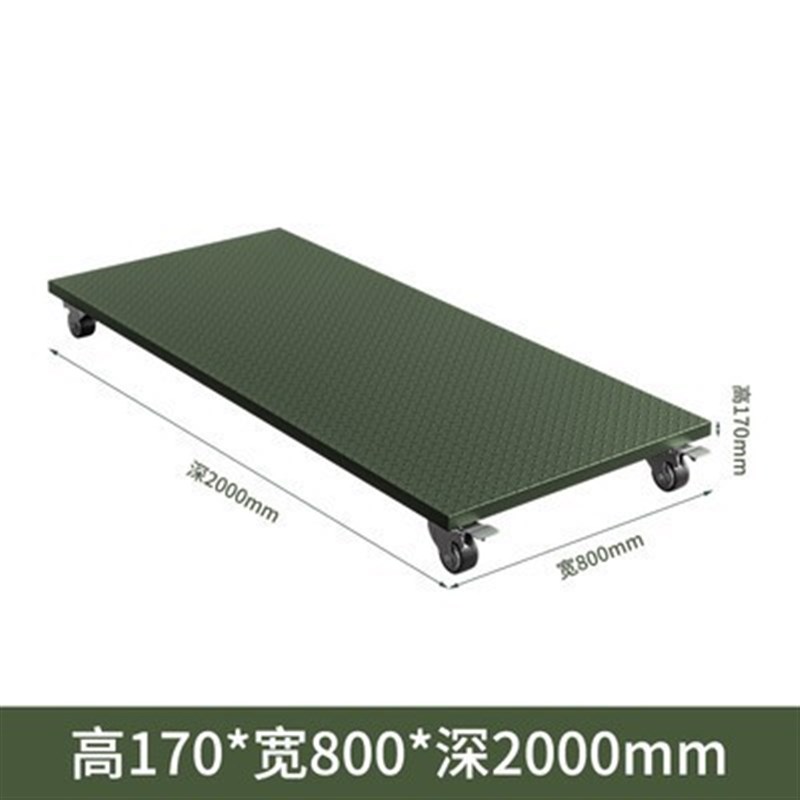 军绿色移动网箱仓储笼可移动货架野营物资周O转铁箱带轮小推车托