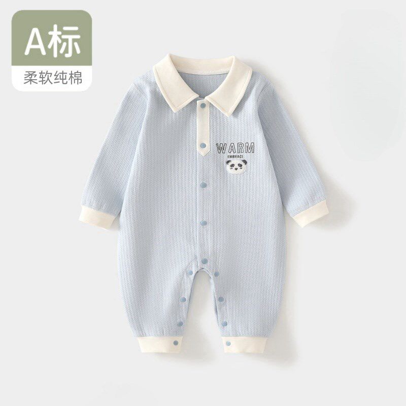 男宝宝春装连体衣外穿新生婴儿春季外出服纯棉哈衣潮周岁男宝衣服