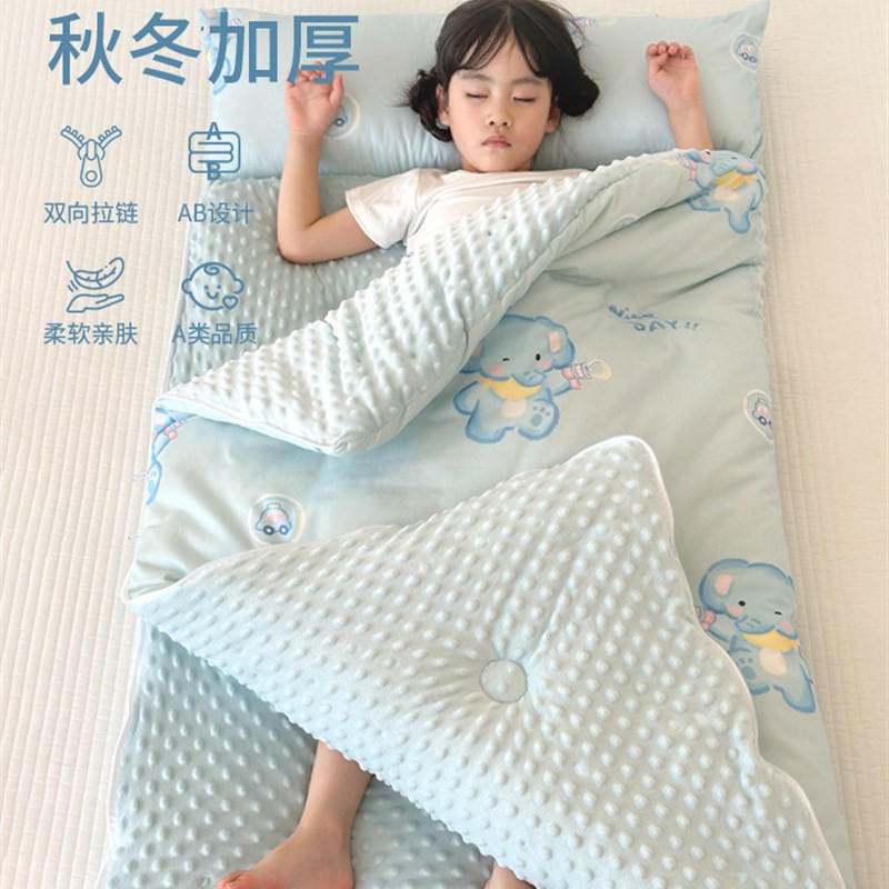 儿童睡袋秋冬加厚纯棉恒温中小童冬季防寒宝宝防踢被神器四季通用