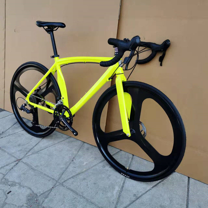 公路自行车碟煞跑车22速20速弯把公路变速自行车铝合金肌肉双碟煞