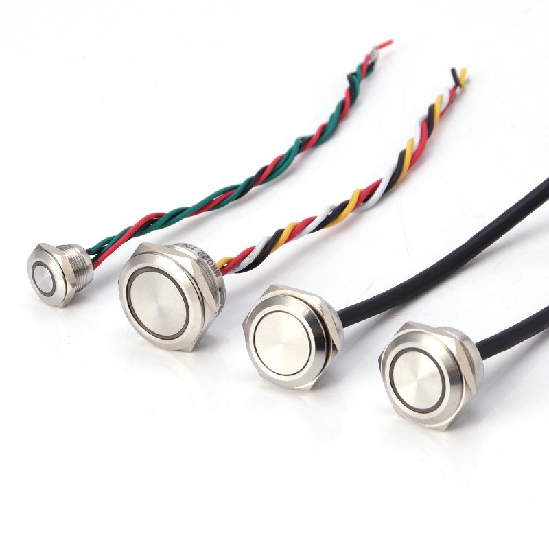 CMP西普12/16/19/22mm微程金属按钮开关自复位IP68防水启动按键