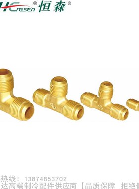 HengSen 恒森黄铜同径三通接头STJ-02 02.5 03 04 05 06