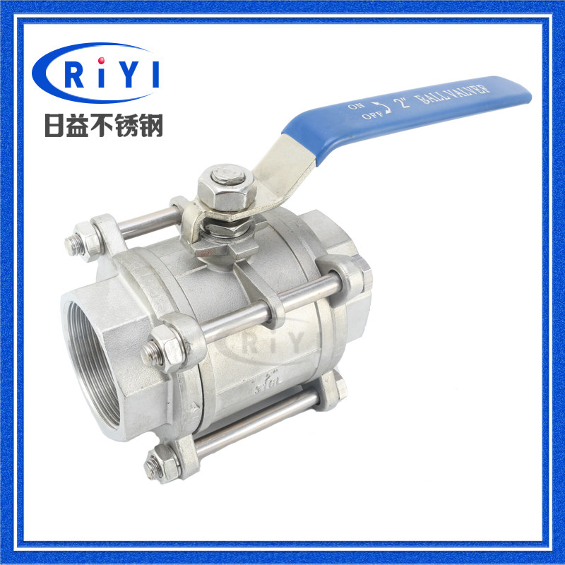 304三片式手动全包四氟球阀Q11F 16P 3PC丝扣焊接内螺纹阀门2019