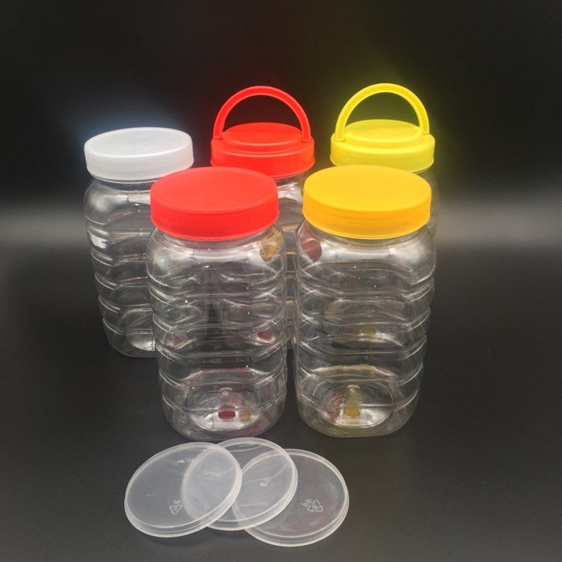 蜂蜜瓶塑料瓶子10l00g方形2斤-装加厚透明密封罐包装罐塑料干果瓶