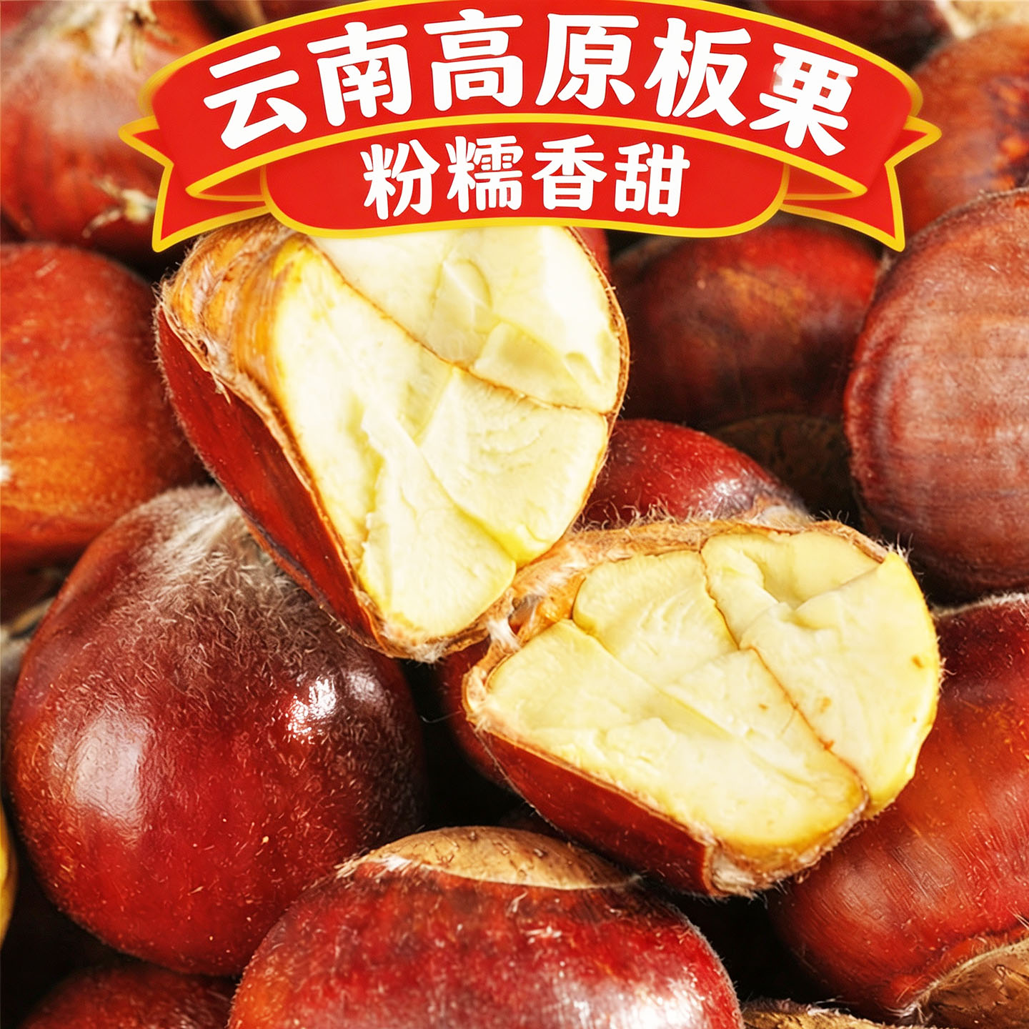 野生板栗农家去刺老树生毛栗子