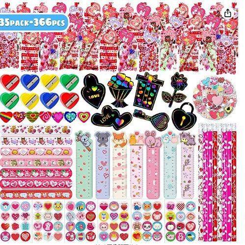 爆款热销情人节文具套装 情人节橡皮擦铅笔印章DIY派对礼品玩具