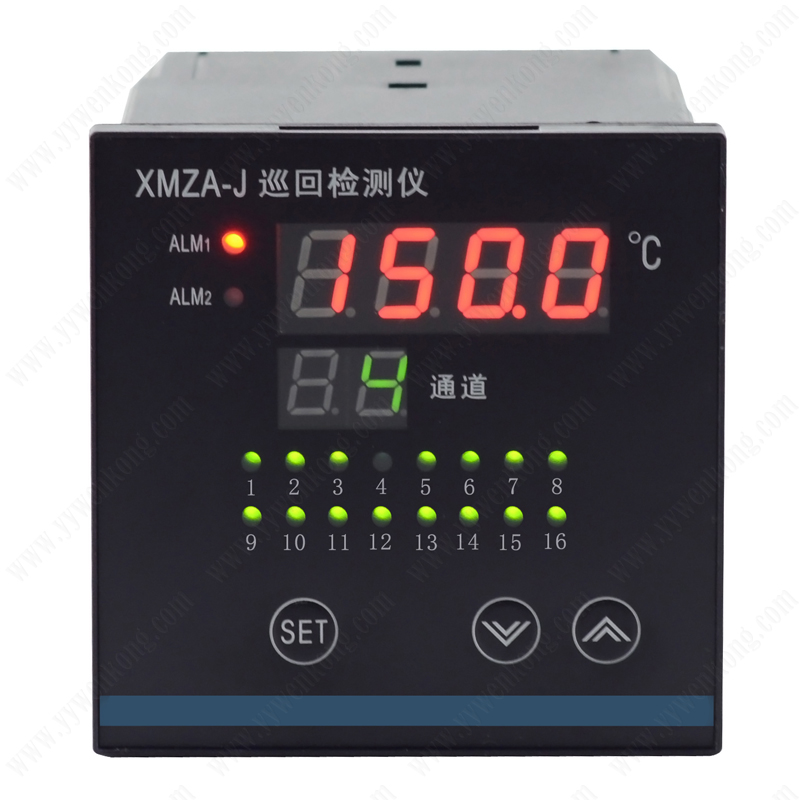 智能温度巡检仪 12/16路巡回检测仪表 485通讯报警多路温度巡检仪