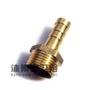 3分 x8mm 铜外丝宝塔 插软管内孔 铜接头 螺纹出气嘴