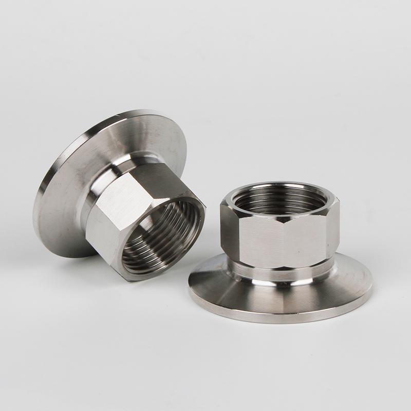 304不锈钢内丝六角卡箍接头316l卫生级快装卡盘内螺纹卡扣快接头