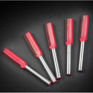 双刃直刀加长木工铣刀修边机刀头开槽修边刀雕刻机电木铣刀头锣刀