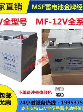 MSF蓄电池 MF-12V17A24A38A40A65A100AH 消防主机 直流屏 UPS电源
