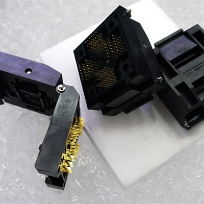 IC51-0644-807-6测试座 QFP64烧录座/转换座/IC测试座 0.5MM间距