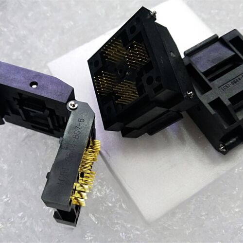 IC51-0644-807-6测试座 QFP64烧录座/转换座/IC测试座 0.5MM间距
