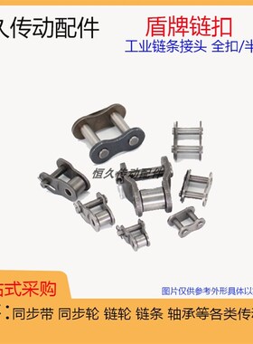盾牌单排全扣半扣20A 24A 28A 32A 36A 40A 48A/B-1 锁扣链条接头