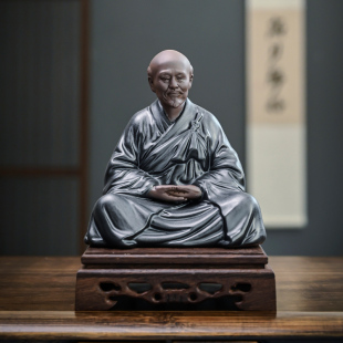 陶瓷禅意弘一法师李叔同佛像雕塑摆件家居客厅书房桌面摆件工艺品