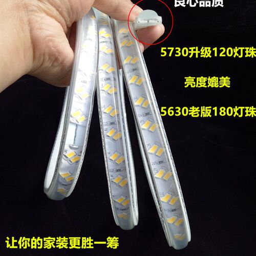 led灯带超亮220V家用白光客厅吊顶照明线灯户外防水高亮灯条光带