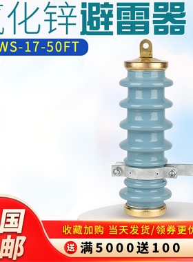 Y5WS-17/50FT高压12KV品质款蓝色陶瓷氧化锌避雷器