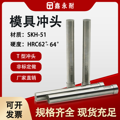 模具不锈钢专用T型冲针SKH-51冲头10.9-11.0-11.1-11.2-11.3-11.4