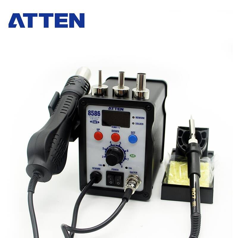 正品!安泰信AT8586二合一数显热风枪拆焊台 加送原装芯