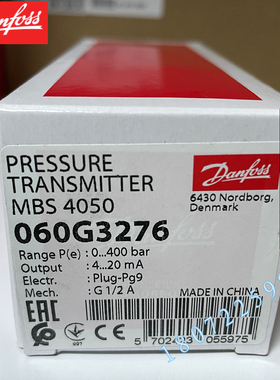 原装正品MBS 33-060G3036丹佛斯Danfoss MBS33系列压力传感器