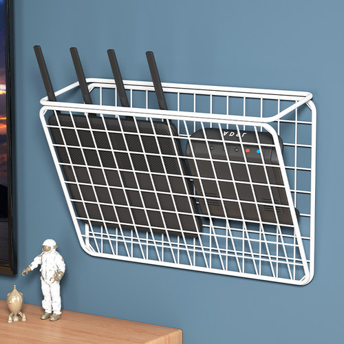 路由器置物架机顶盒收纳盒wifi盒子放置架悬挂支架墙上壁挂式架子