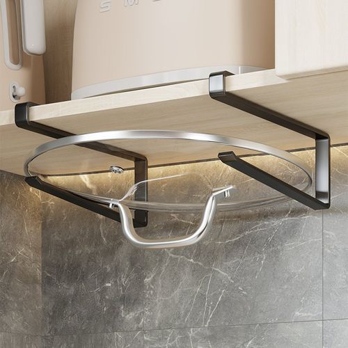 橱柜下锅盖架菜板放置架吊柜案板悬挂砧板架免打孔厨房收纳架子