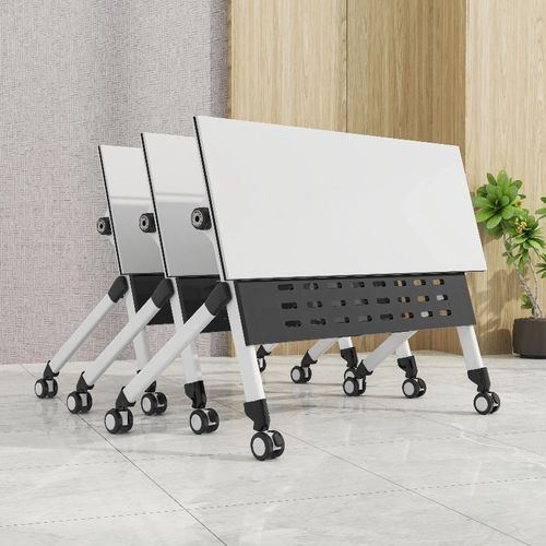 折叠会议桌培训桌可折叠桌椅组合双人长条桌教育机构拼接移动课桌