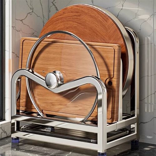 304不锈钢加厚砧板锅盖置物架菜板案板放置架菜刀锅铲一体刀架