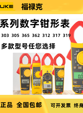 FLUKE福禄克F319交直流数字F317钳形表F302+/F312/F362电流表F305