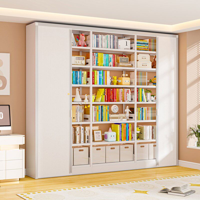 钢制防尘折叠门书架家用图书馆书柜多层铁艺收纳层架靠墙一体置物,农用物资,苗木固定器/支撑器,淘宝优惠券,粉丝福利购,淘宝优惠卷