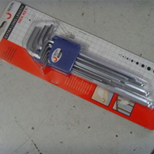 捷科球头镀铬特长9支英制套装内六角BL-C9IN 1/16-3/8