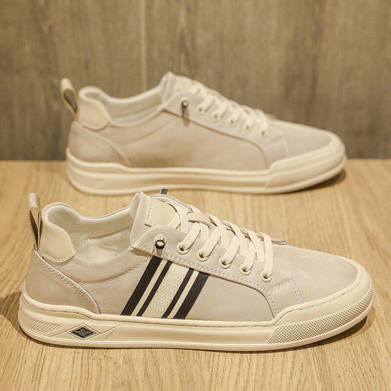 帆布鞋男款夏季透气百p搭休闲低帮板鞋一脚蹬防滑运动软底黑色布