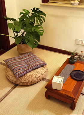 日式竹编地垫茶室打坐竹地毯书房卧室满铺民宿榻榻T米凉席炕垫定
