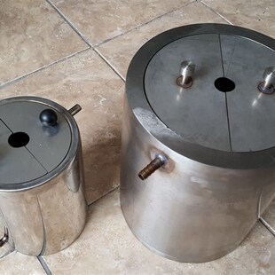 不锈钢料桶1.5L/3L/5L分散机配件多功能循环冷却带盖双层料桶齐威